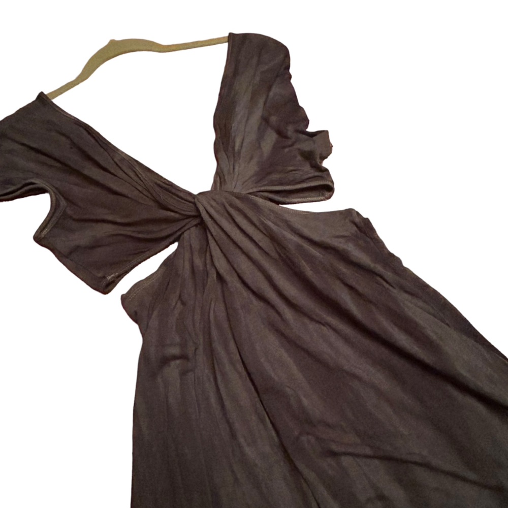 Indah Cut out dress in black Tie Dye print